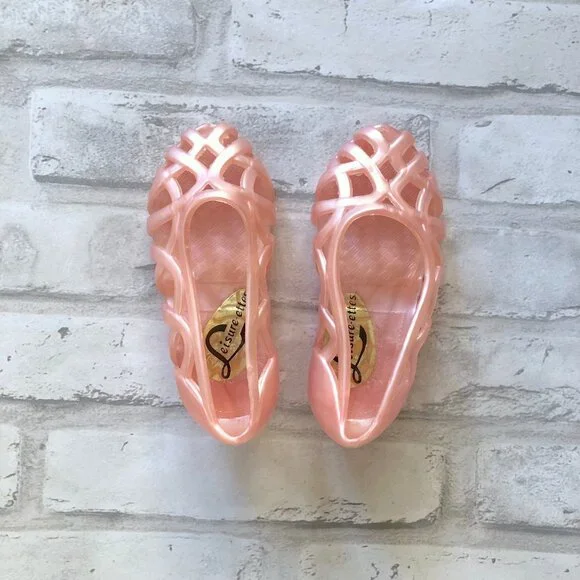 Leisure-ettes Shoes Leisureettes Vintage Pink Jelly Sandals 8s